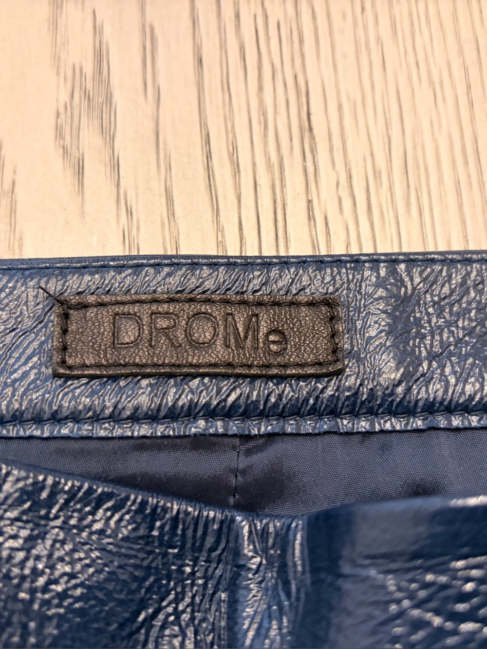 DROMe Deep Blue Leather Suit In Avion (Dark Blue) Size XS - Picture 10 of 15